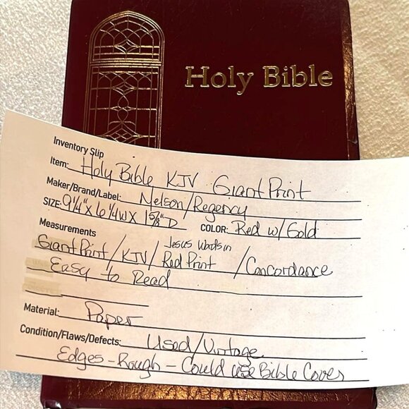 Nelson Regency Holy Bible KJV Giant Print Red Letter Concordance Regency 885CBG - Picture 2 of 6